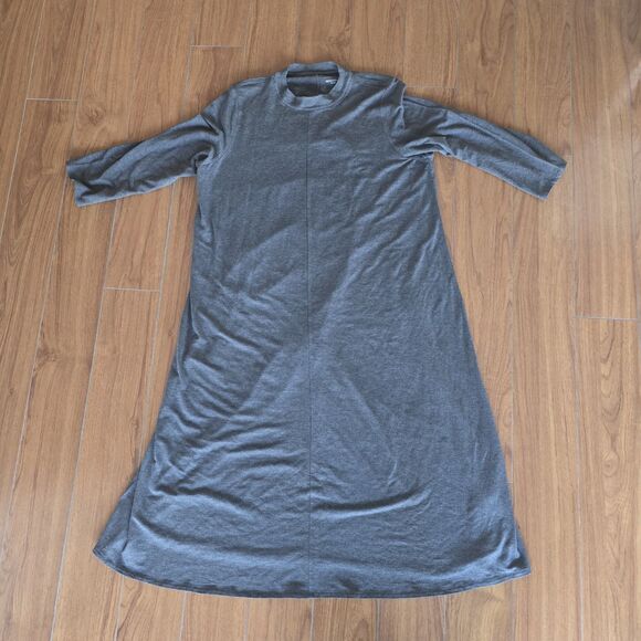 Eileen Fisher Tencil Jersey Dress Sz XLarge 3/4 Sleeve Grey Langenlook Soft - Picture 4 of 10